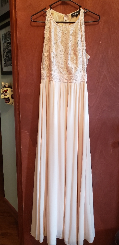 Lulu Forever and Always Blush Pink Lace Maxi Dress